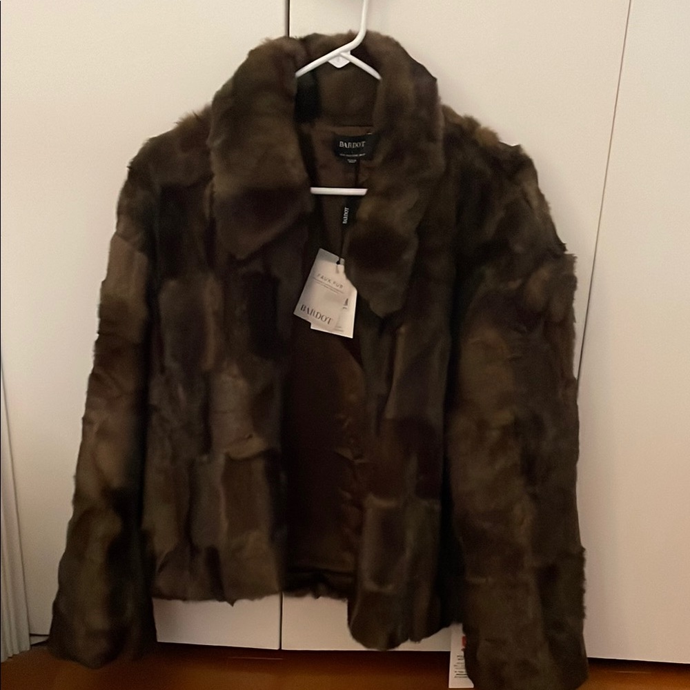 NWT Bardot faux fur jacket